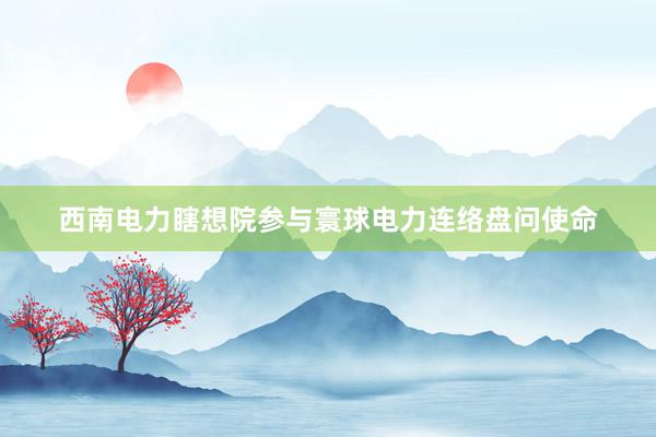 西南电力瞎想院参与寰球电力连络盘问使命